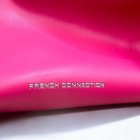 NWT MSRP $108 French Connection Brie Medium Shoulder Bag in Raspberry Sorbet - Picture 4 of 8